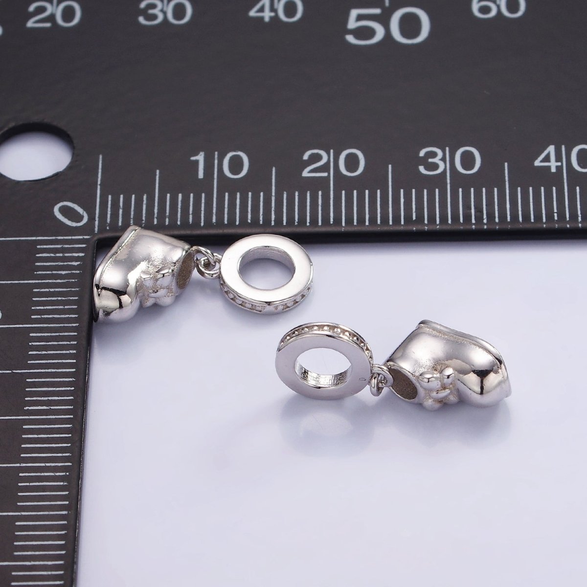 Mini S925 Sterling Silver Boot Charm Tiny Baby Shoes Charm | SL-483