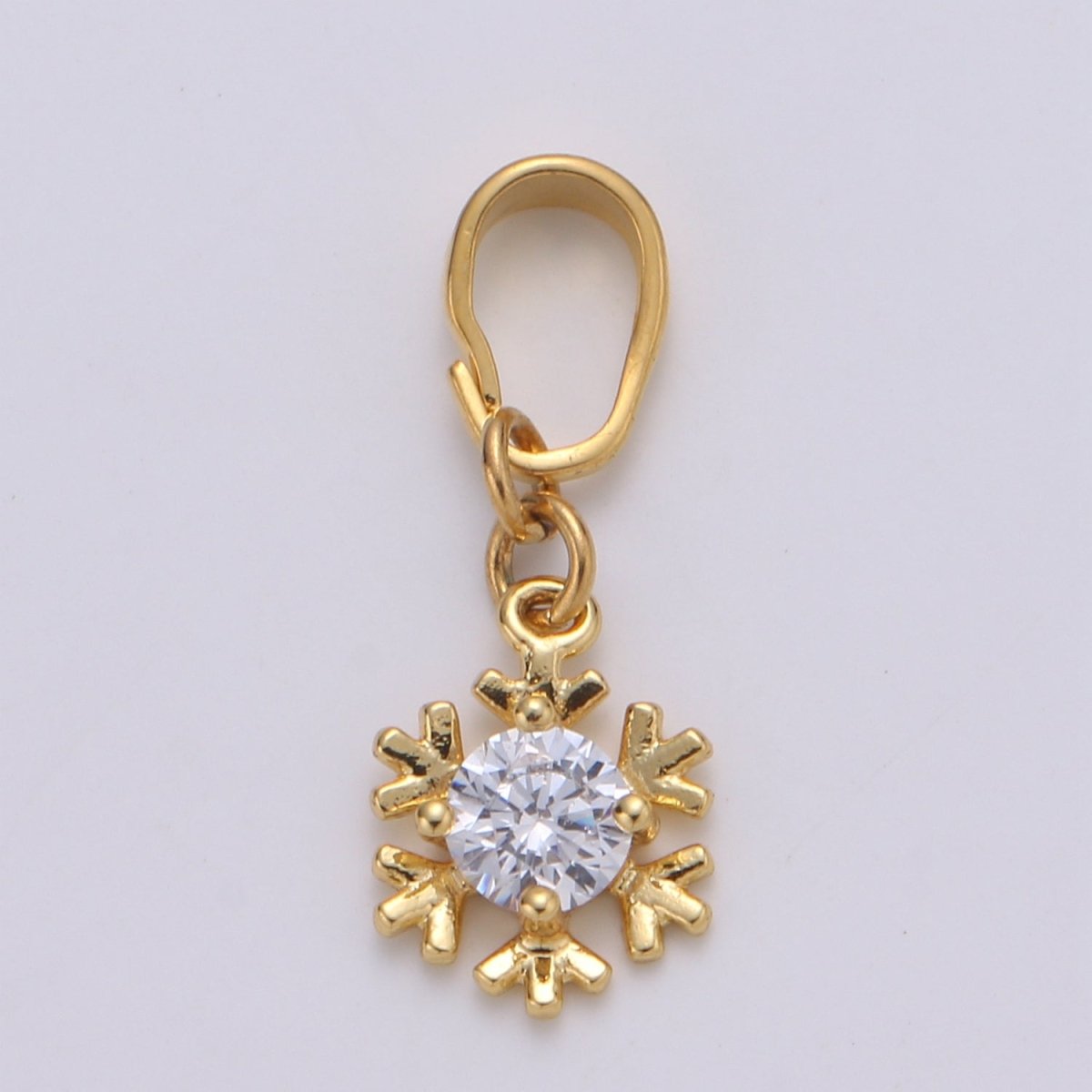 Mini Snow Flake Charm Pendant Winter Wonderland Inspired J-230