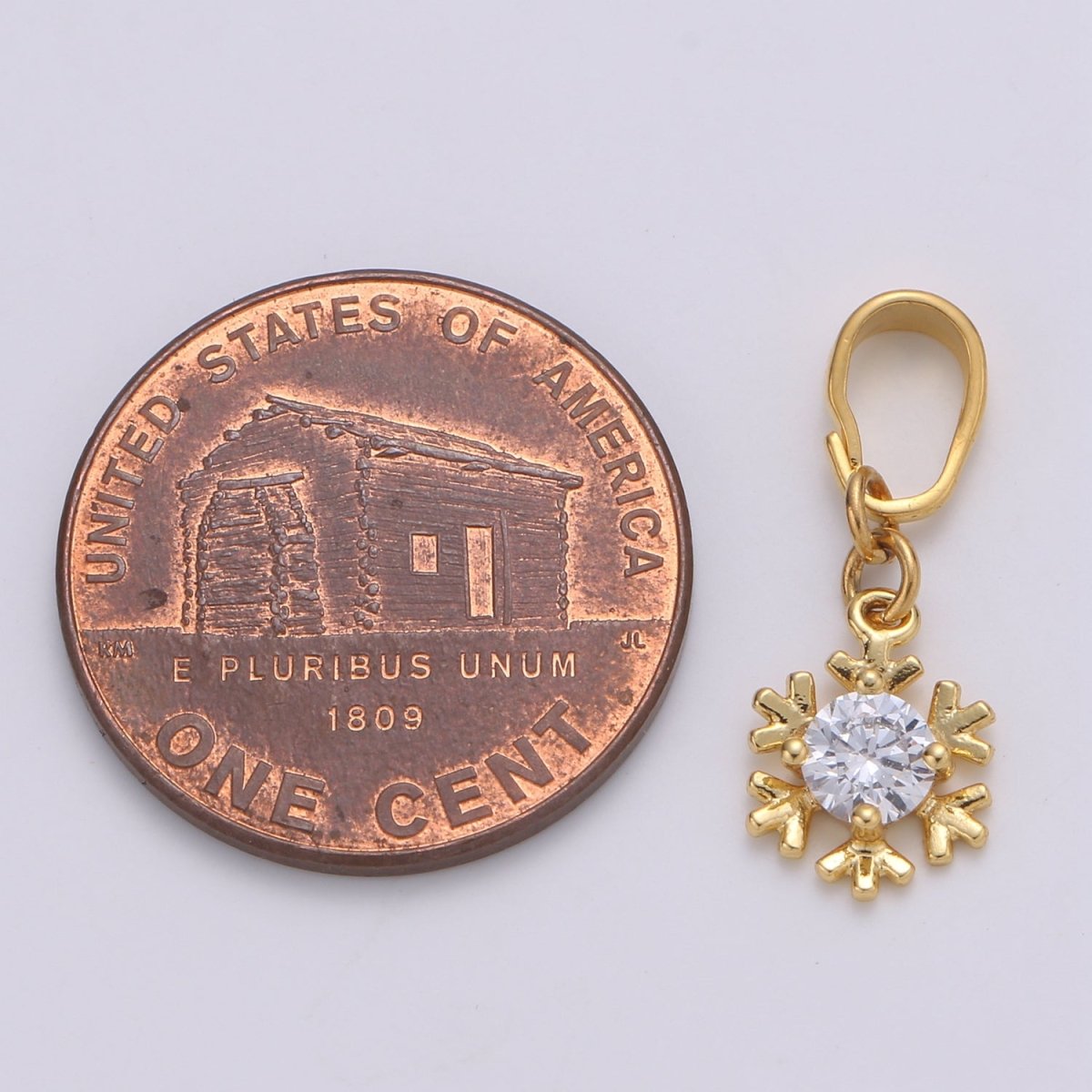 Mini Snow Flake Charm Pendant Winter Wonderland Inspired J-230