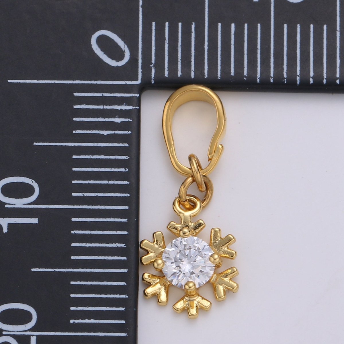 Mini Snow Flake Charm Pendant Winter Wonderland Inspired J-230