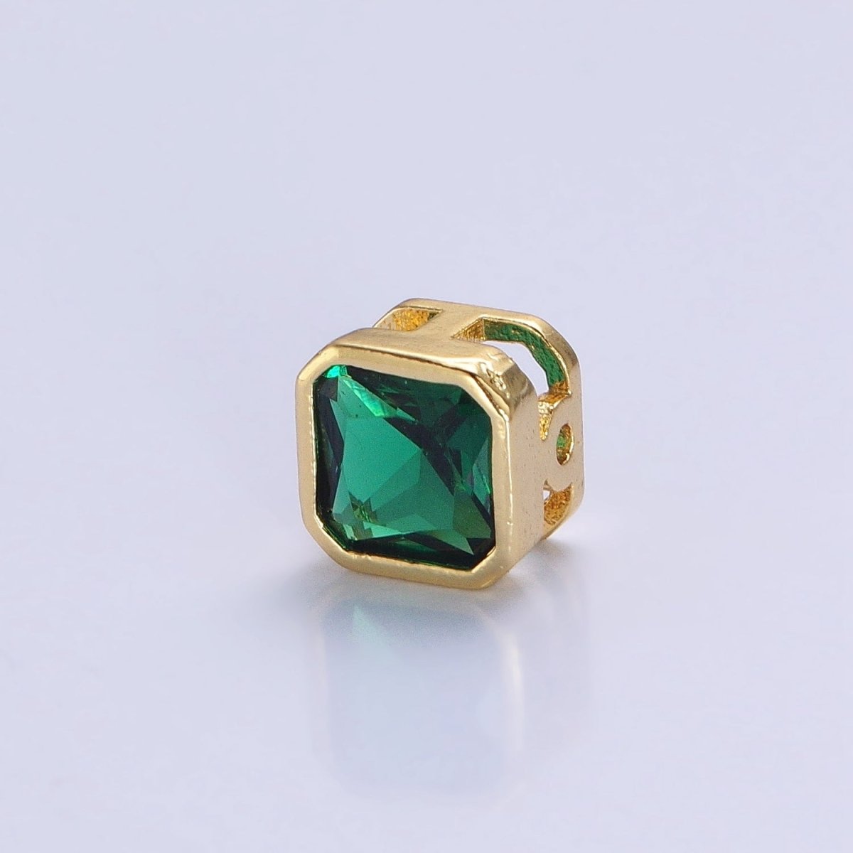 Mini Square Bead Spacer CZ Micro Pave Geometric Spacer Bead Connector Charm B-351 B-368 B-371 B-424 B-426 B-430 B-433