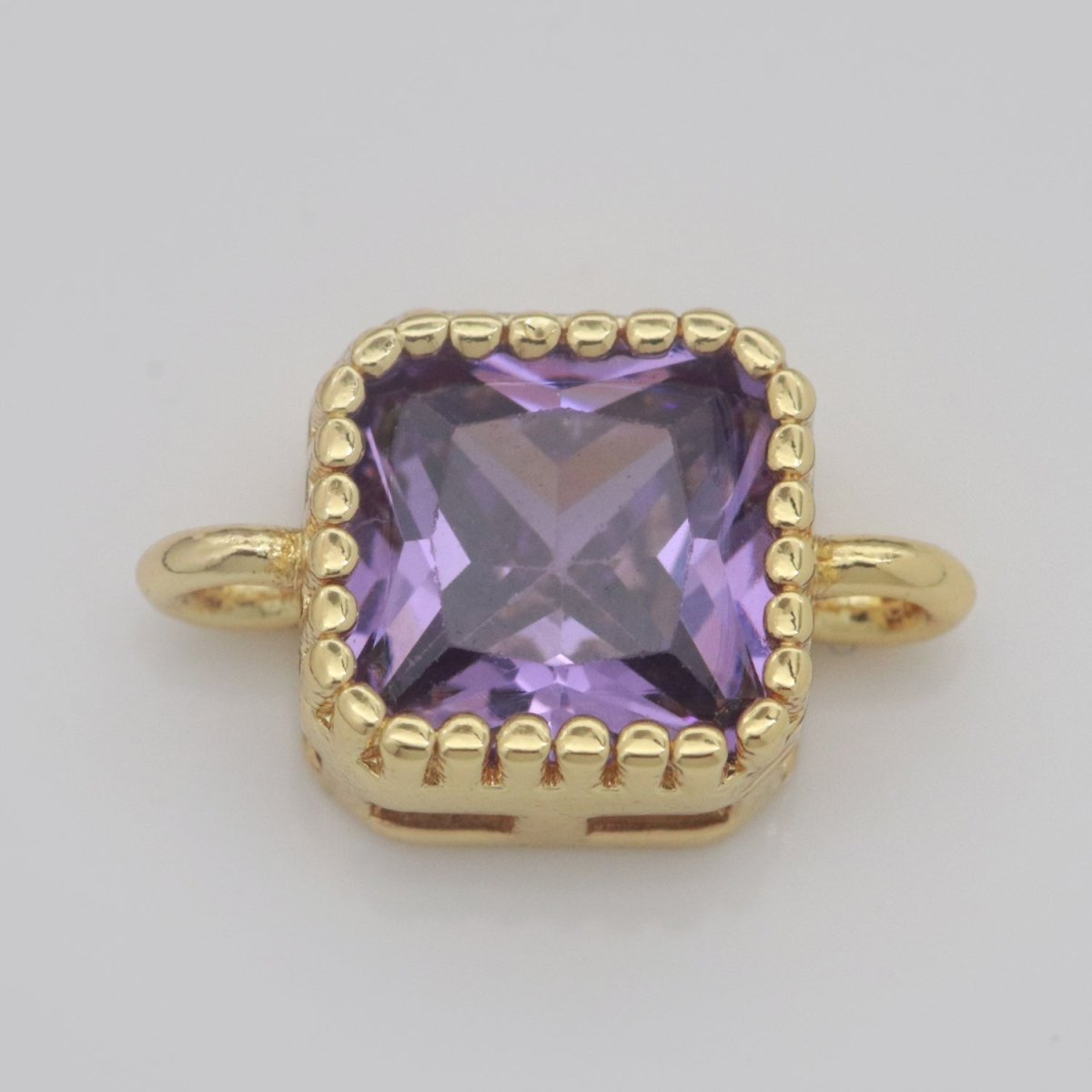 Mini Square Charm Connector Cubic Love Cz Colorful Link Connector for Necklace Bracelet Earring Supply Y-338 - Y-345