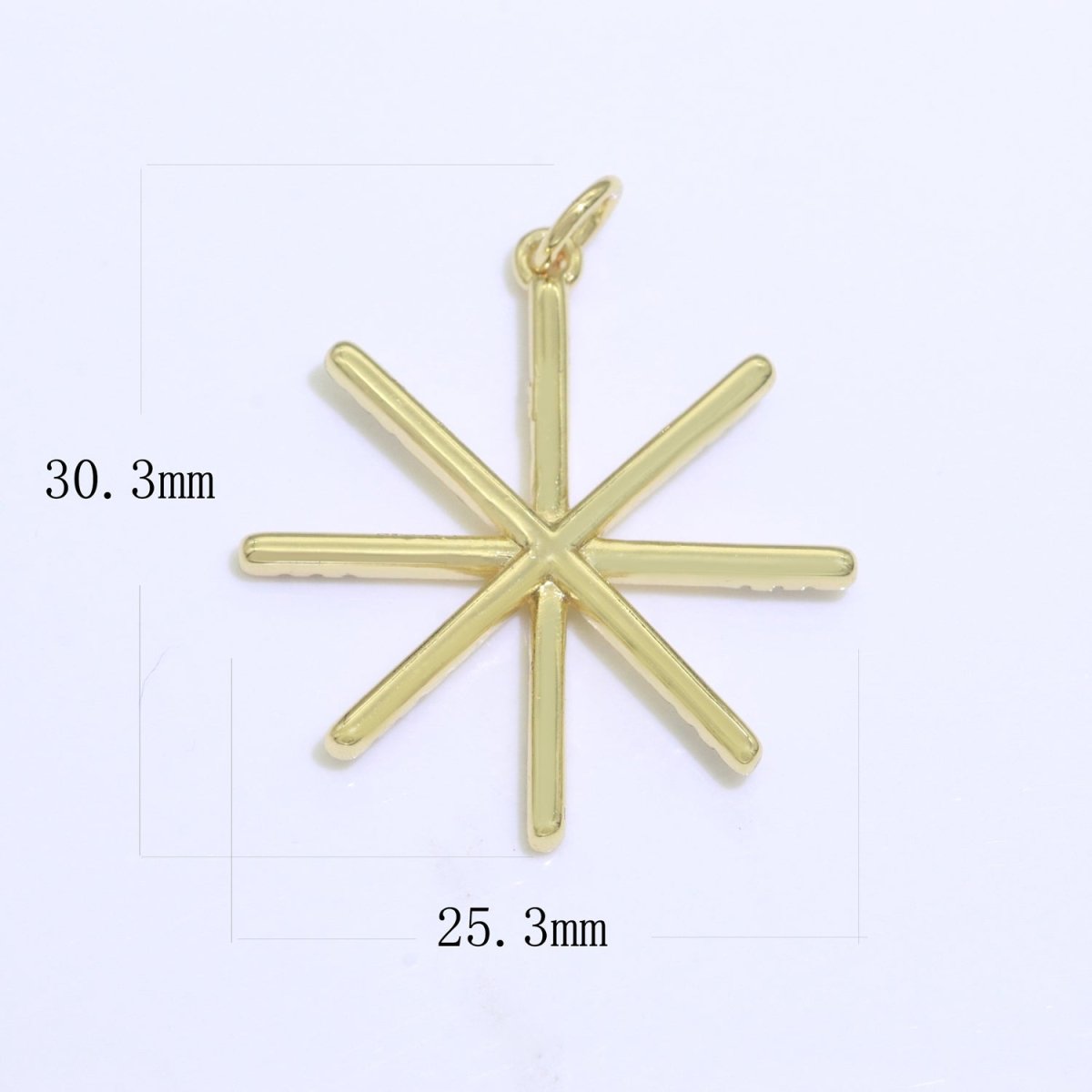 Mini Star Charm Gold Stick Star Charm Celestial Jewelry Star Key Charm Dainty Small Charm M-448