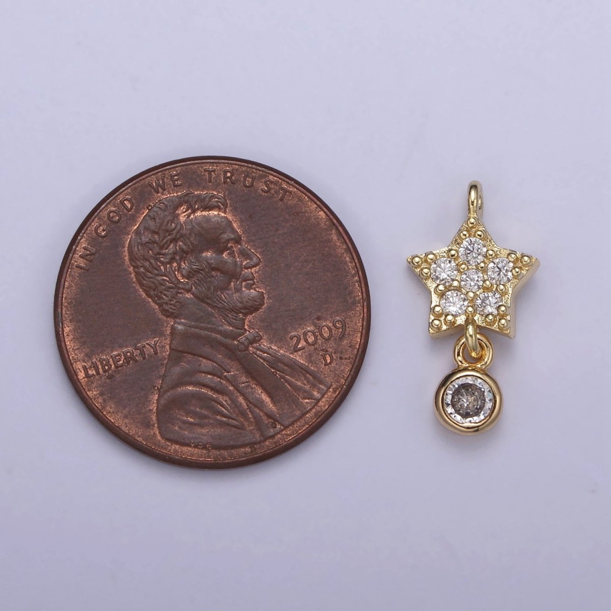 Mini Star Charms, Micro Pave Celestial Pendant Jewelry 14K Gold Filled Dangle Charm Add on Pendant N-417