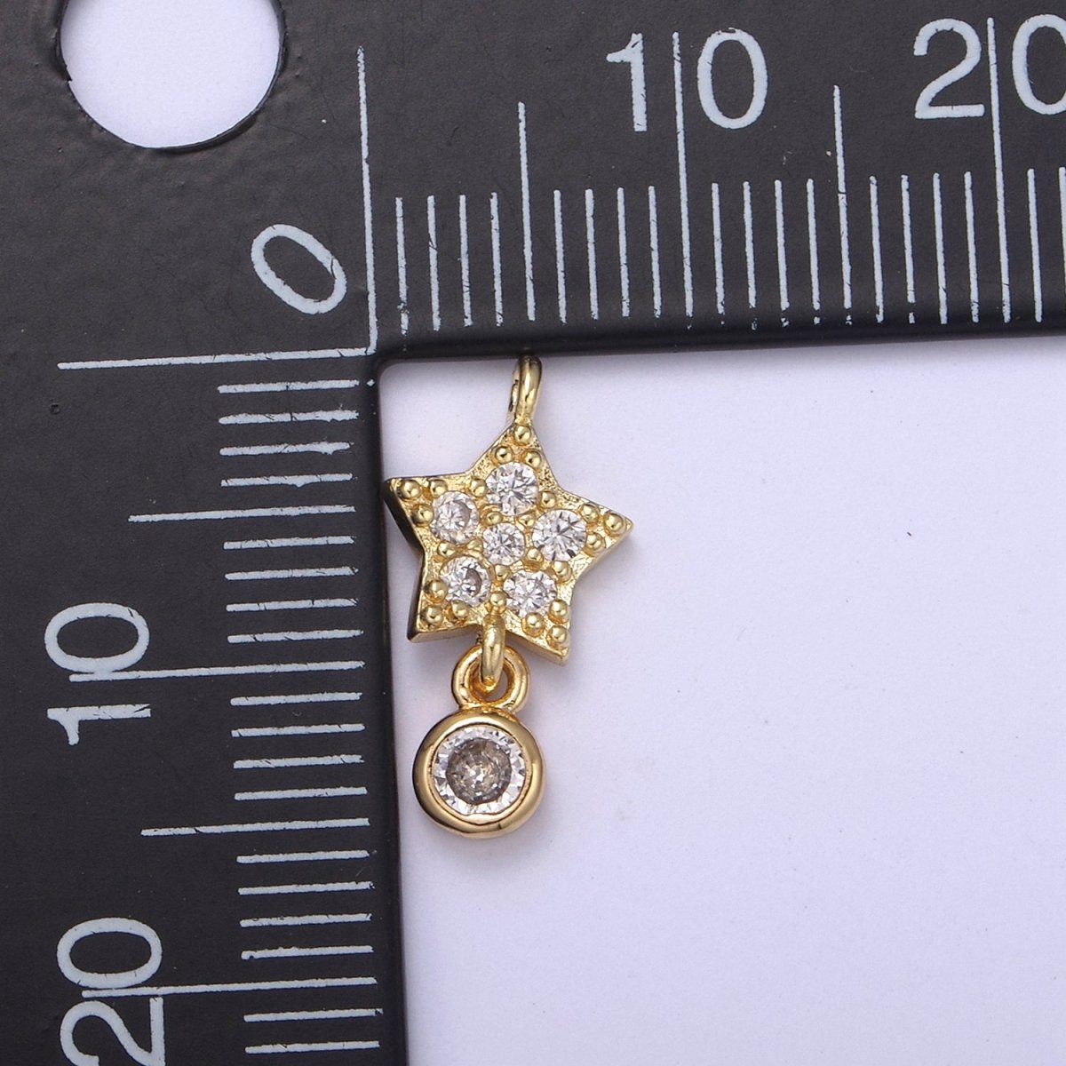 Mini Star Charms, Micro Pave Celestial Pendant Jewelry 14K Gold Filled Dangle Charm Add on Pendant N-417