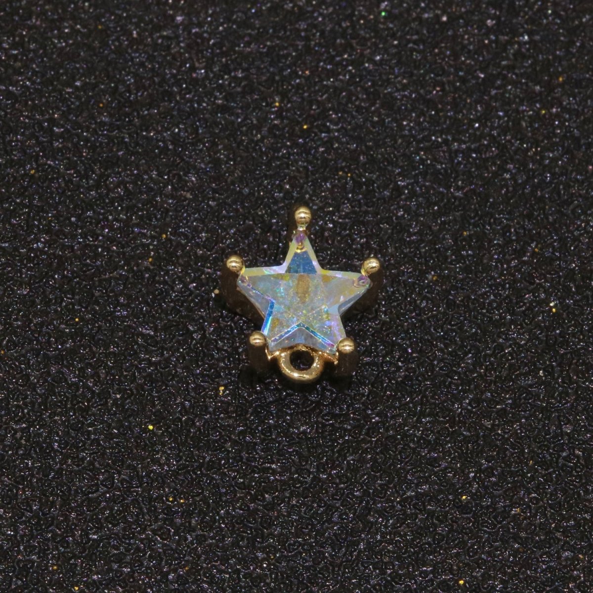 Mini Star Cz Charm connector for earring necklace supply F-835