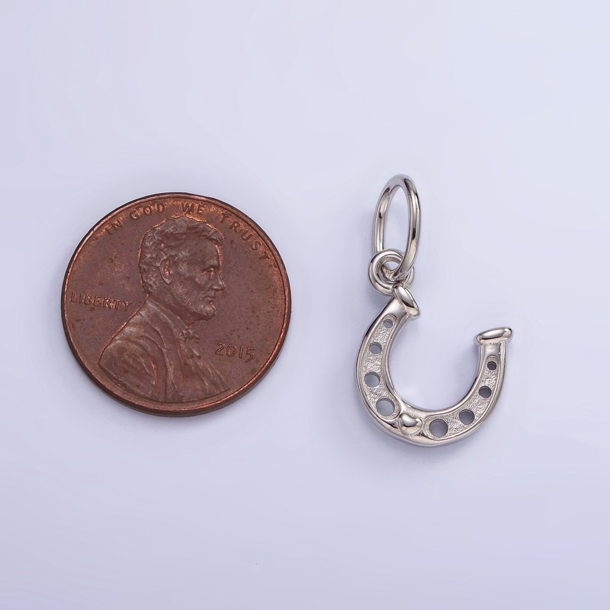 Mini Sterling Silver Horseshoe Charm Lucky Horseshoe Pendant | SL-478
