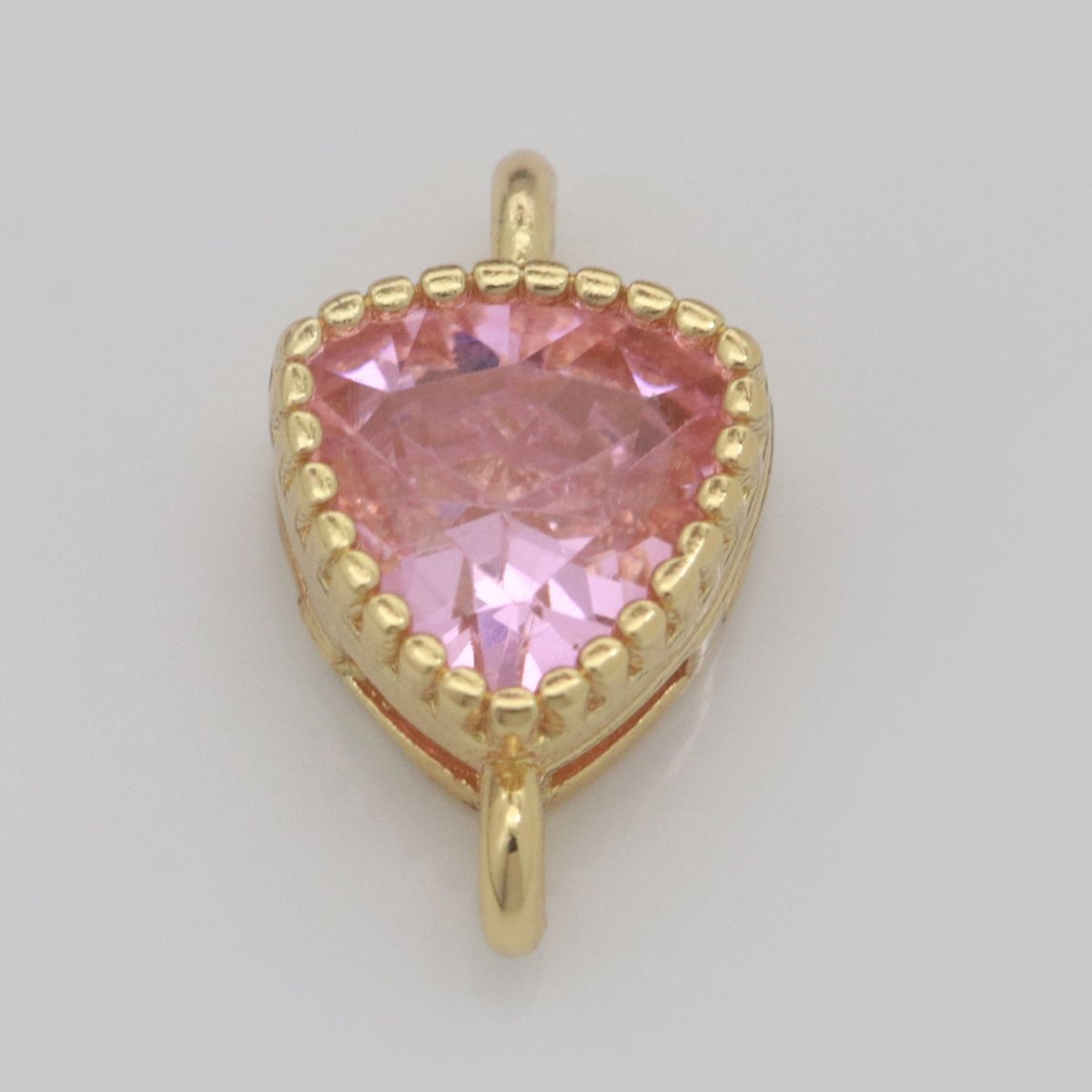 Mini Triangle Charm Connector Cubic Shield Cz Colorful Link Connector for Necklace Bracelet Earring Supply Y-346 - Y-353