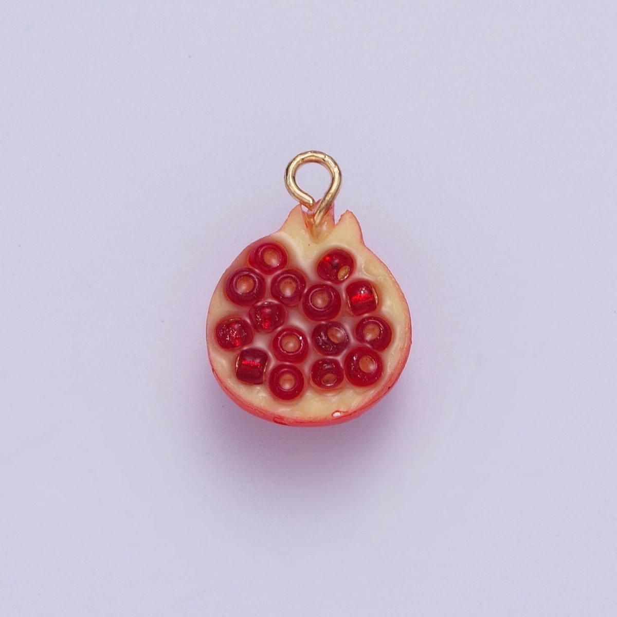 Miniature Fruit Charms, Pomegranate Pendants, Novelty Fruit for Earrings Making or Necklace Making X-749