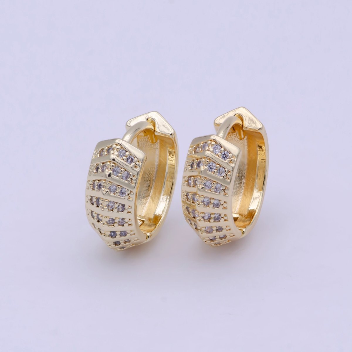 Minimalist Gold Dome Hoop Earring Jewelry Wholesale Earring T-338