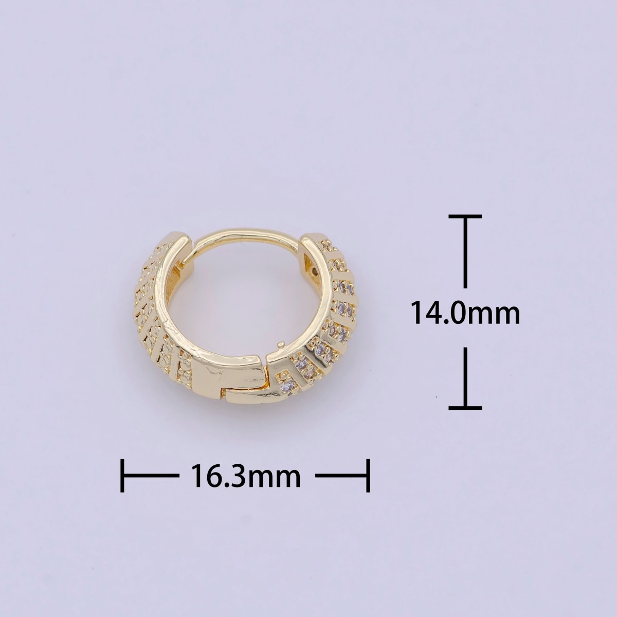 Minimalist Gold Dome Hoop Earring Jewelry Wholesale Earring T-338
