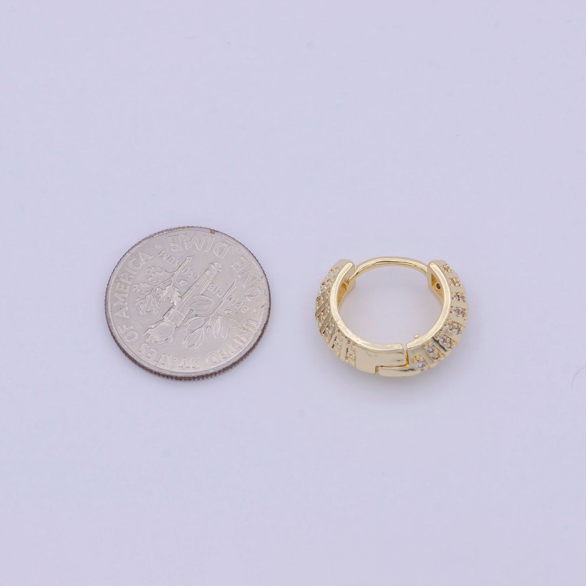 Minimalist Gold Dome Hoop Earring Jewelry Wholesale Earring T-338