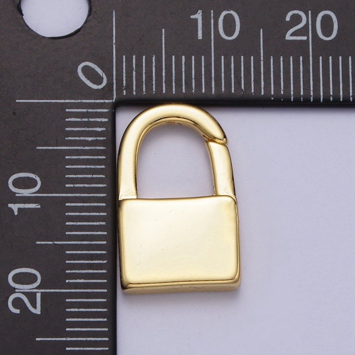 Minimalist Gold Padlock Push Spring Gate Closure Clasps Supply | Z-037