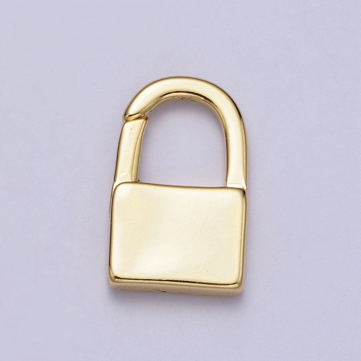 Minimalist Gold Padlock Push Spring Gate Closure Clasps Supply | Z-037