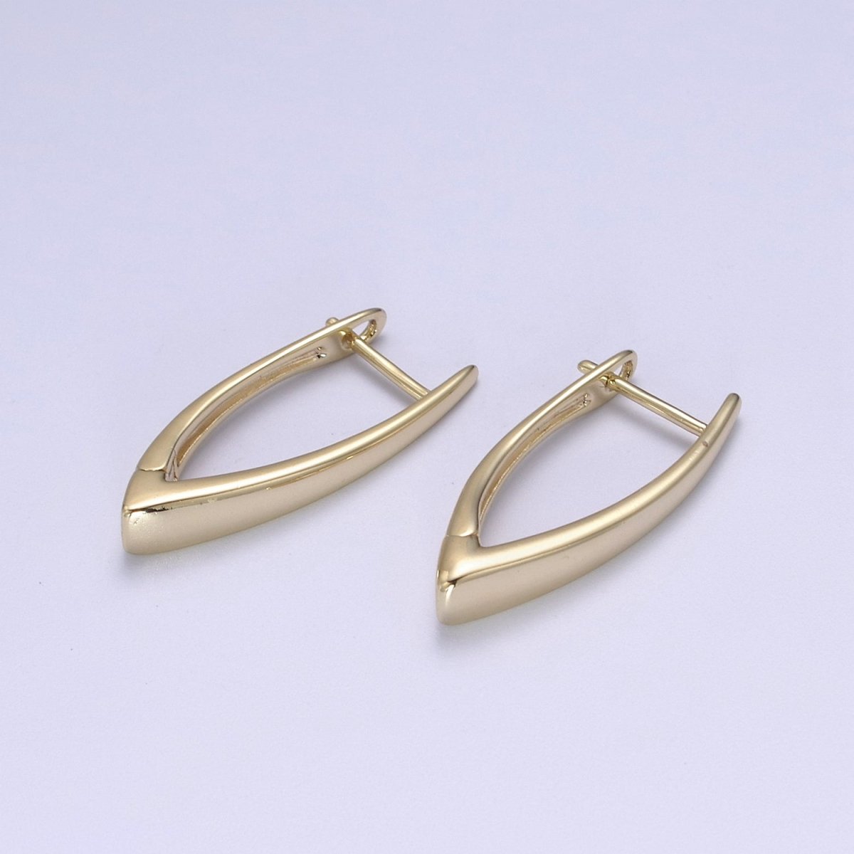 14K Gold Filled 25mm Minimalist Sphere English Lock Earrings | T287