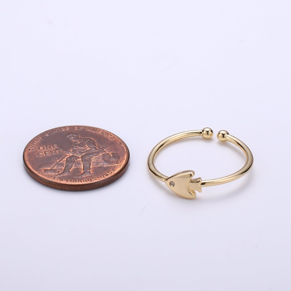 Minimalist Spade Ring, Dainty Gold Ring, Stacking Ring, Ace of Spade Ring, Open Ring, CZ Rings, Artsy Gamble Ring, Gift for her woman R-227