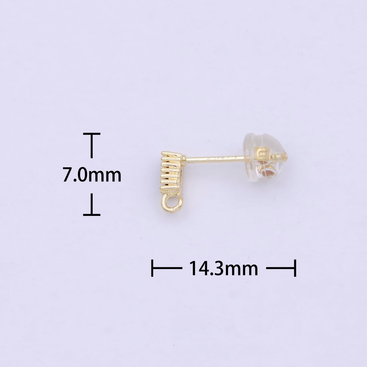 Minimalistic Black CZ Stud Chain Link Earrings, Small Stud Earrings, black Cz Earrings, Dainty Open Link Stud K-053
