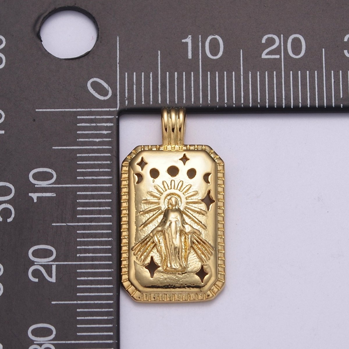 Miraculous Lady Medallion Pendant Tag Tile Virgin Mary Religious Charm N-519