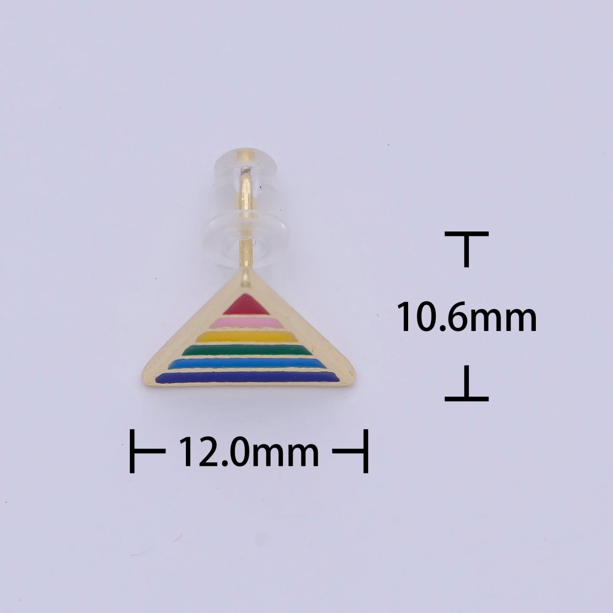 Mismatched Rainbow Triangle Star Earring Stud Set Geometric LGBTQ Stud Q-124