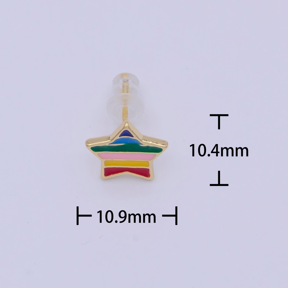 Mismatched Rainbow Triangle Star Earring Stud Set Geometric LGBTQ Stud Q-124