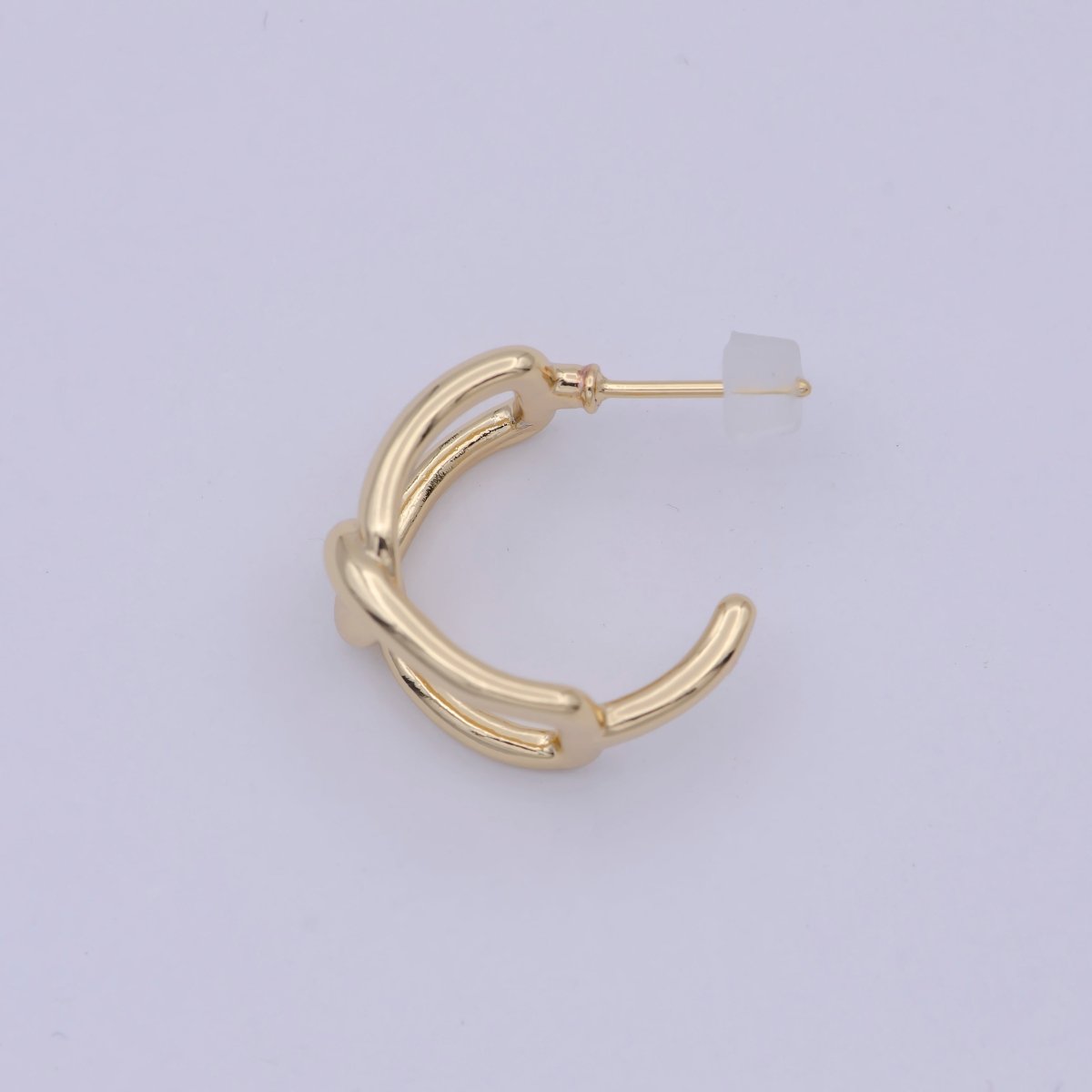 Modern Gold Chain Link Hoop Earing Q-352
