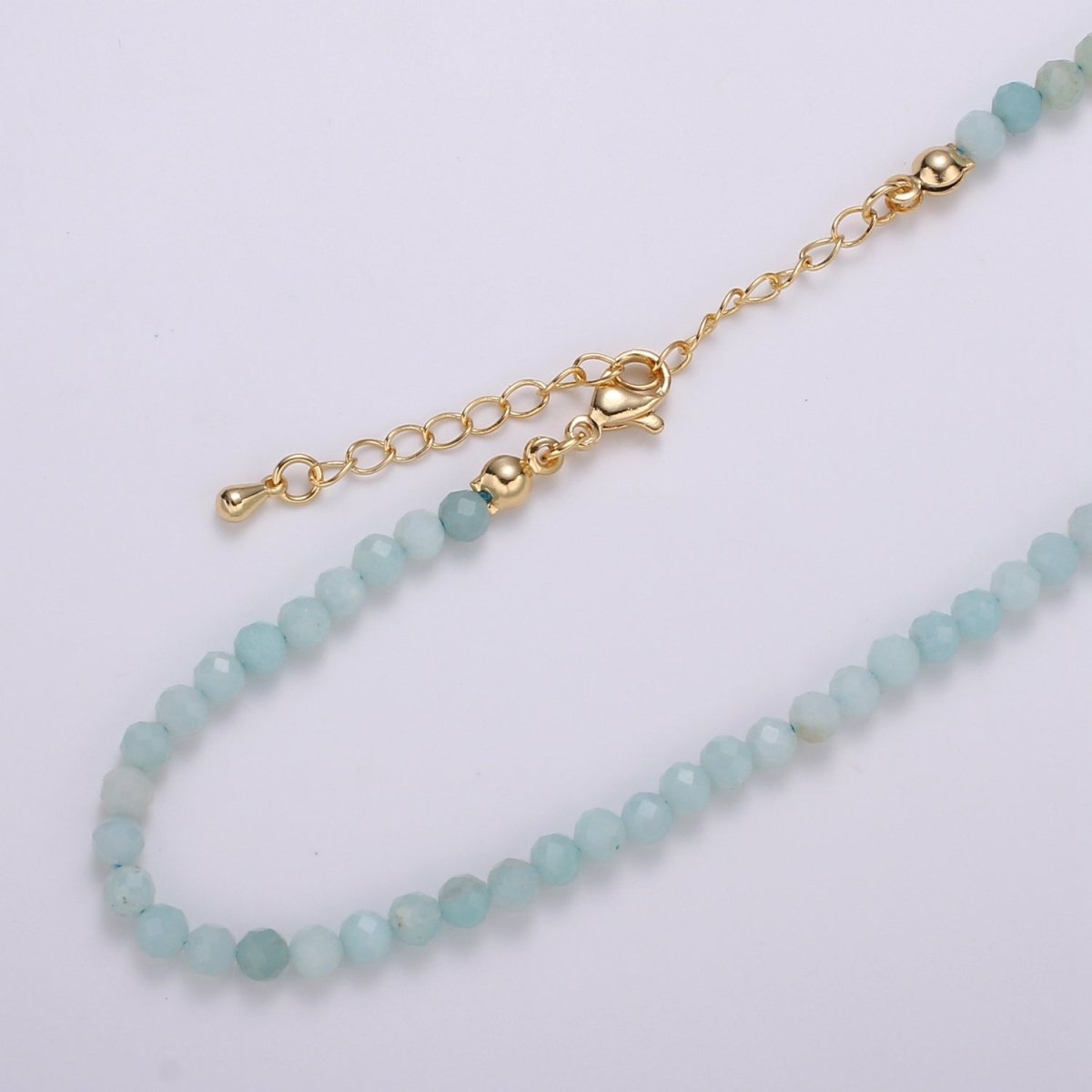 Multicolor Natural Gemstone Beads Morganite Amazonite Pink Rose Quartz Moonstone Purple Amethyst Necklace Ready To Wear | WA-012 Clearance Pricing