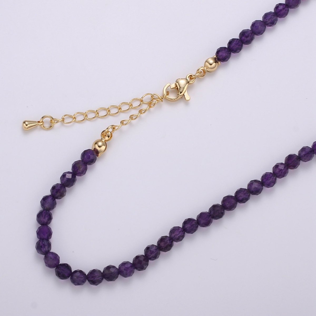 Multicolor Natural Gemstone Beads Morganite Amazonite Pink Rose Quartz Moonstone Purple Amethyst Necklace Ready To Wear | WA-012 Clearance Pricing