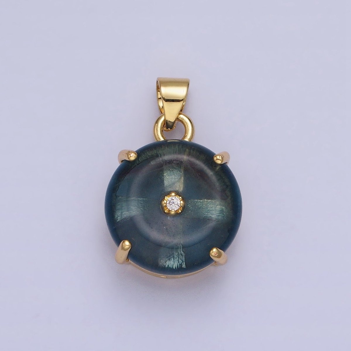 Natural Fluorite Purple and Blue Green Amazonite Natural Gemstone Donut Hole Transparent Pendants AA-317 AA-318 AA-319 AA-320 AA-321 AA-322