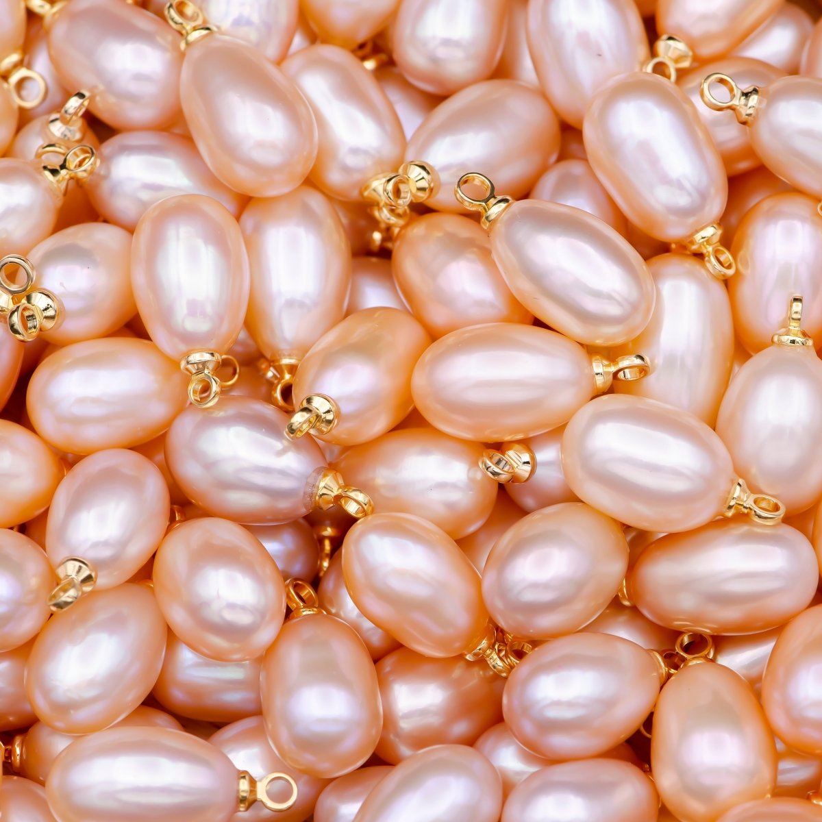 Natural Peach Teardrop Pearl Charm Natural Freshwater Pearl Necklace, Mauve Champagne Peach Single Keshi Pendant, Bridesmaid Jewelry Gift P-1593