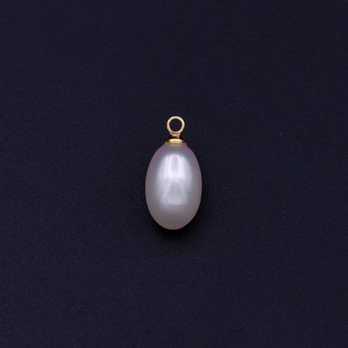 Natural White Teardrop Pearl Charm Natural Freshwater Pearl Necklace, Mauve Champagne Single Keshi Pendant, Bridesmaid Jewelry Gift P-1763