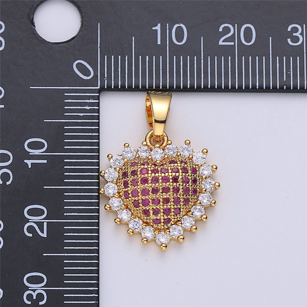 On Sale! CLEARANCE! Gold Filled Micro Pave Heart Love Pendants, Dainty Cubic Zirconia Necklace PENDANT Findings For Jewelry Making  I-139