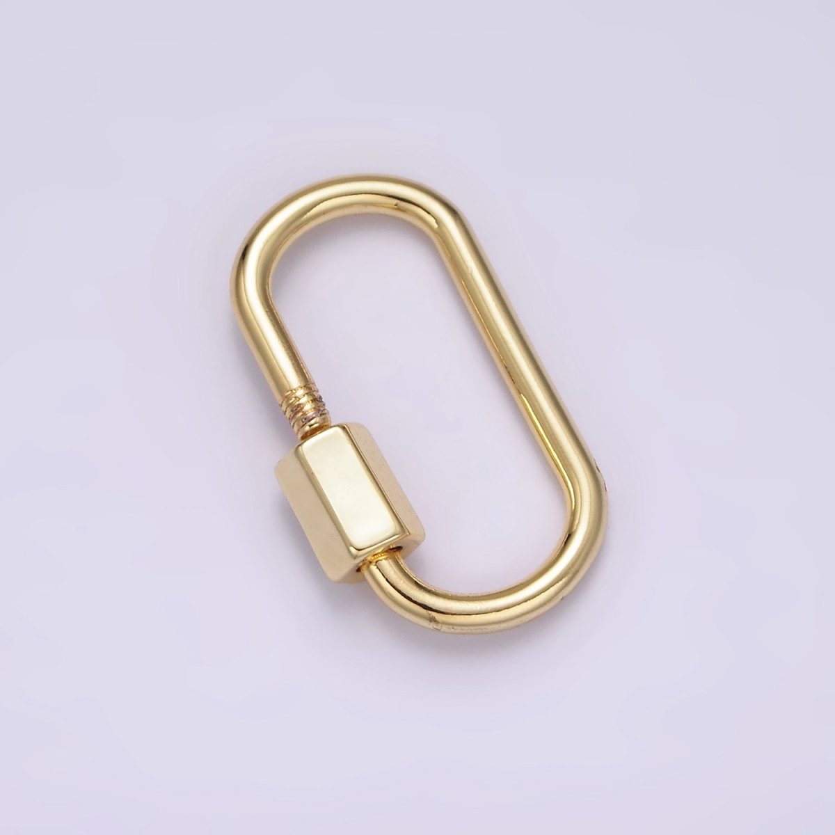 14K Gold Filled 23mm Oblong Oval Carabiner Minimalist Jewelry Findings Supply | Z623