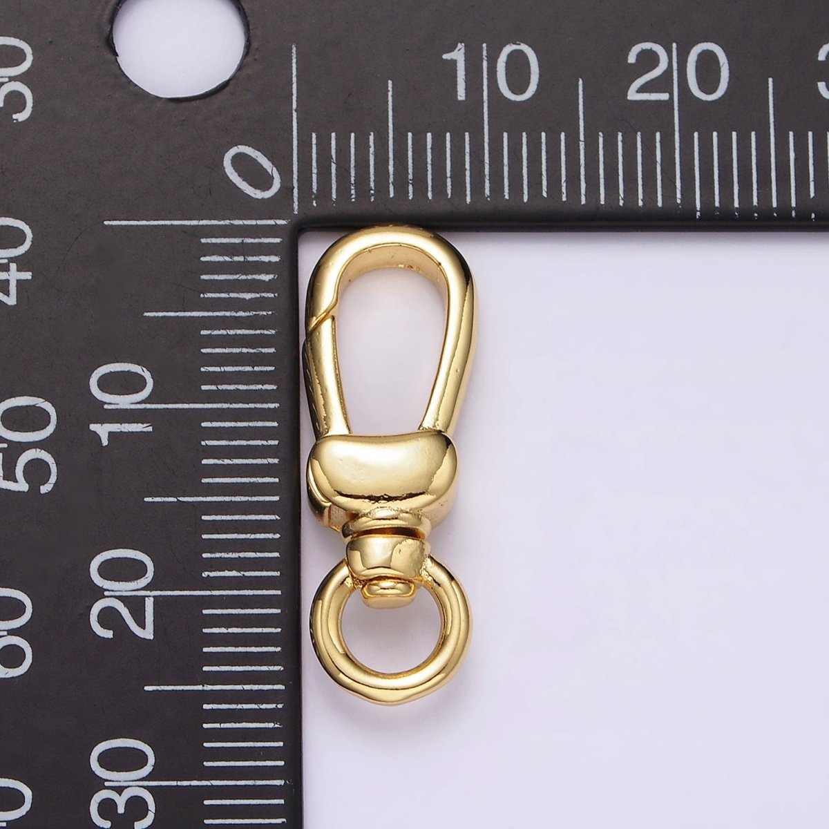 14K Gold Filled 25mm Oblong Push Snap Gate Triggerless Swivel Closure | Z-605