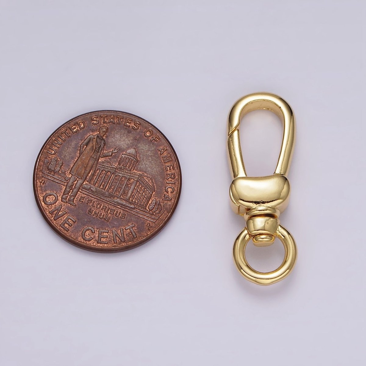 14K Gold Filled 25mm Oblong Push Snap Gate Triggerless Swivel Closure | Z-605