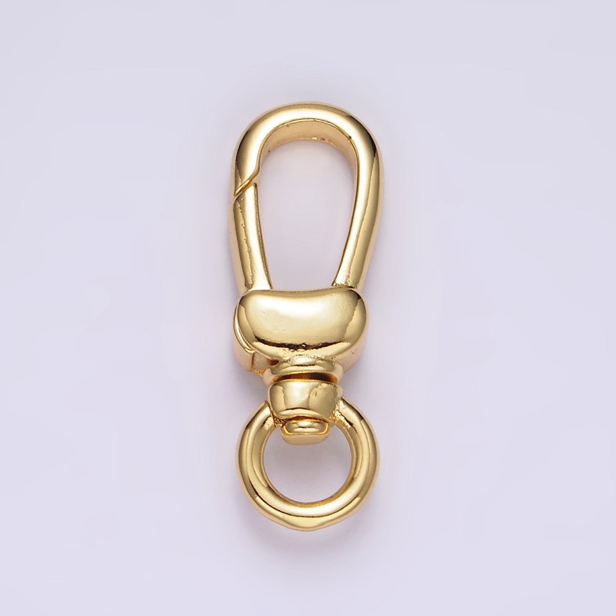 14K Gold Filled 25mm Oblong Push Snap Gate Triggerless Swivel Closure | Z-605