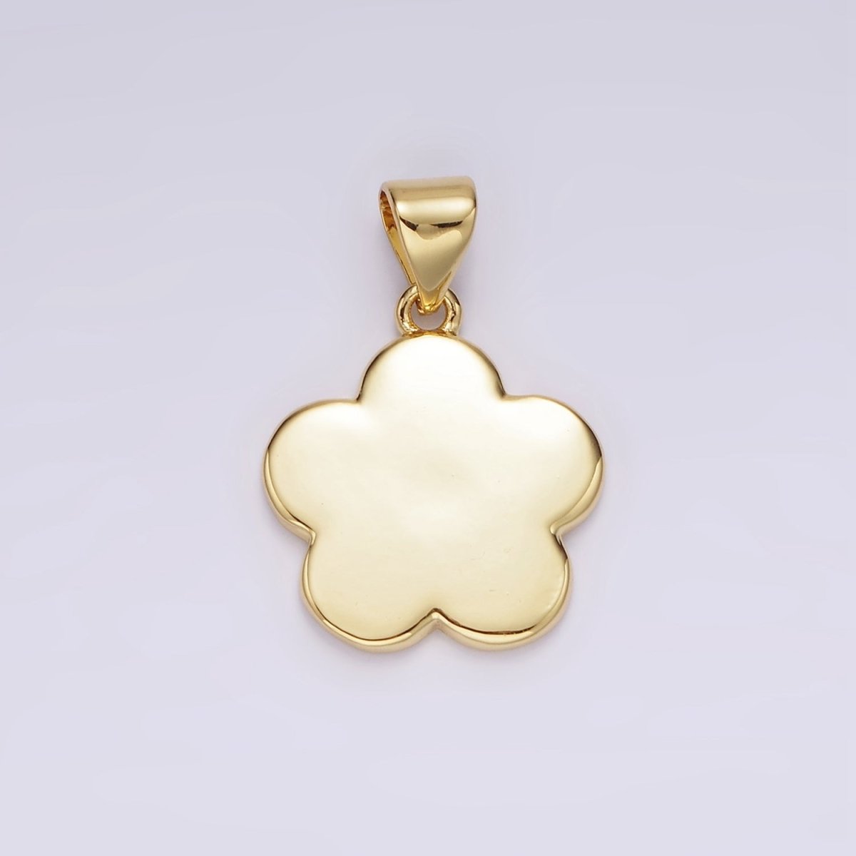 14K Gold Filled Baby Pink Daisy Flower Enamel Pendant | AH078