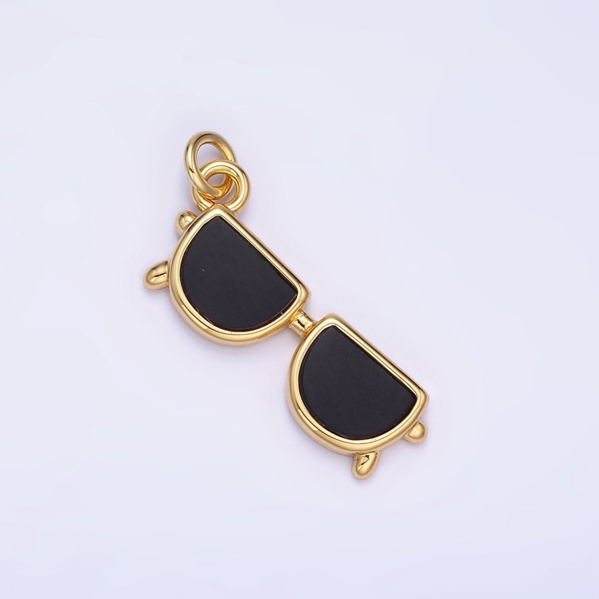 14K Gold Filled Black Sunglasses Shades Spectacle Add-On Charm | AG635