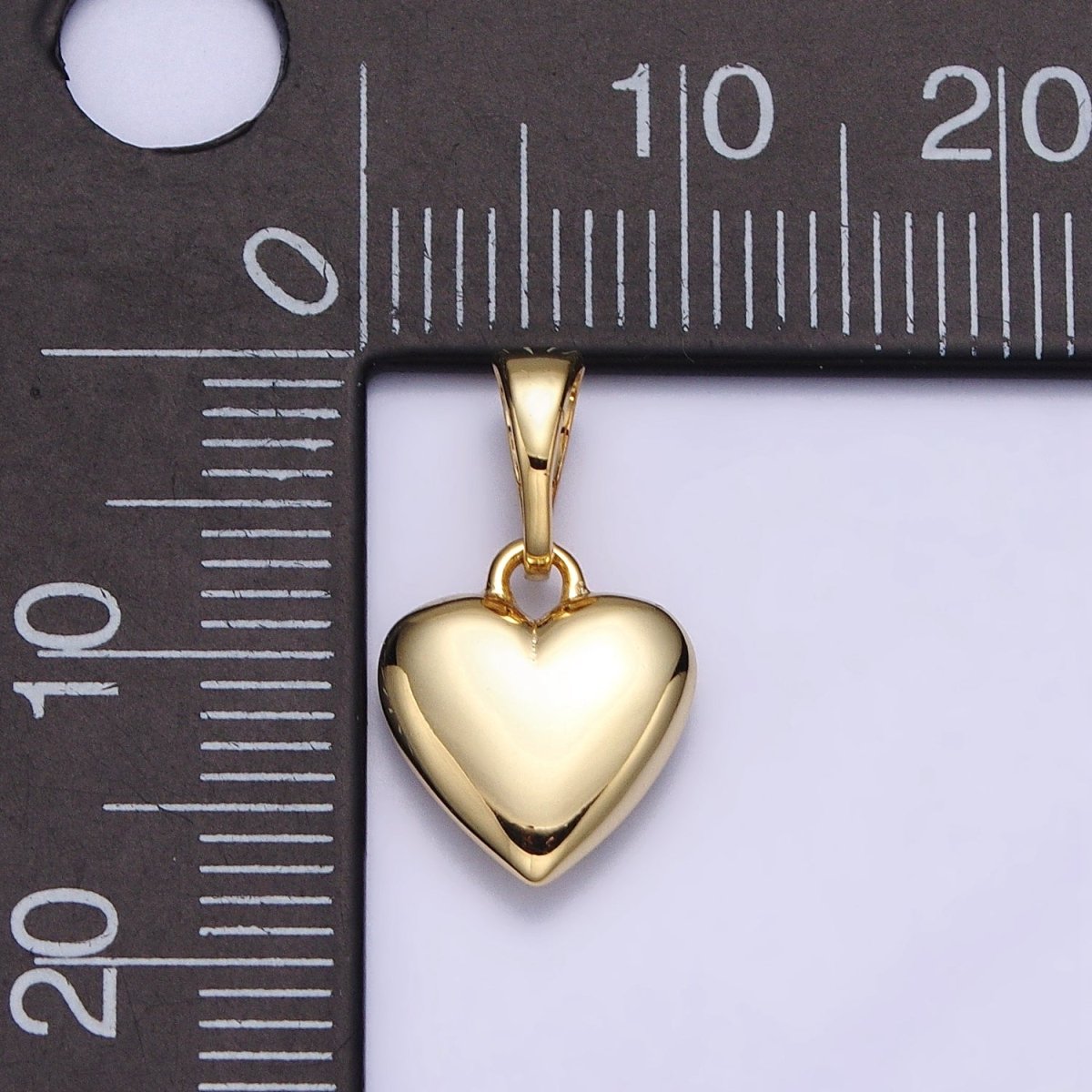 OS 14K Gold Filled Double Sided Heart Filigree Mini Valentine Pendant | AA040