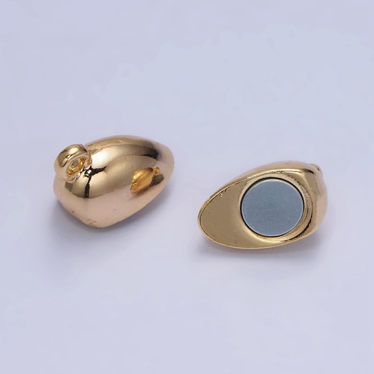 OS 16mm Gold Magnetic Heart Connector Jewelry Closure | Z-064