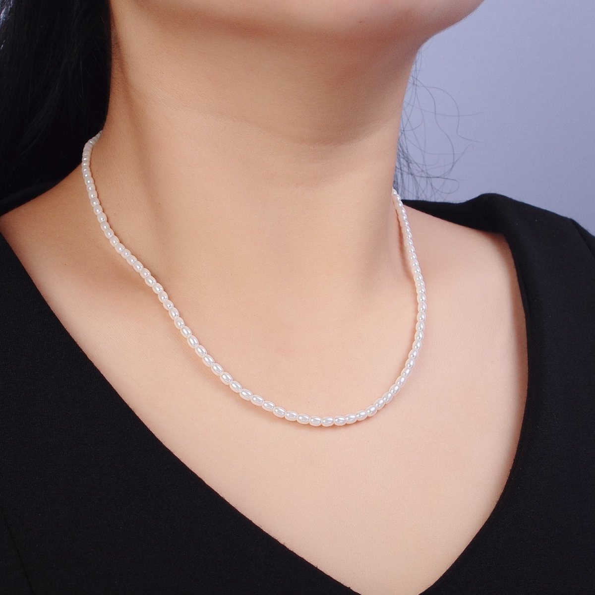 24K Gold Filled Pearl Necklace Freshwater Pearl Necklace Handmade 3mm Classic Minimalist Necklace | WA-1560 Clearance Pricing