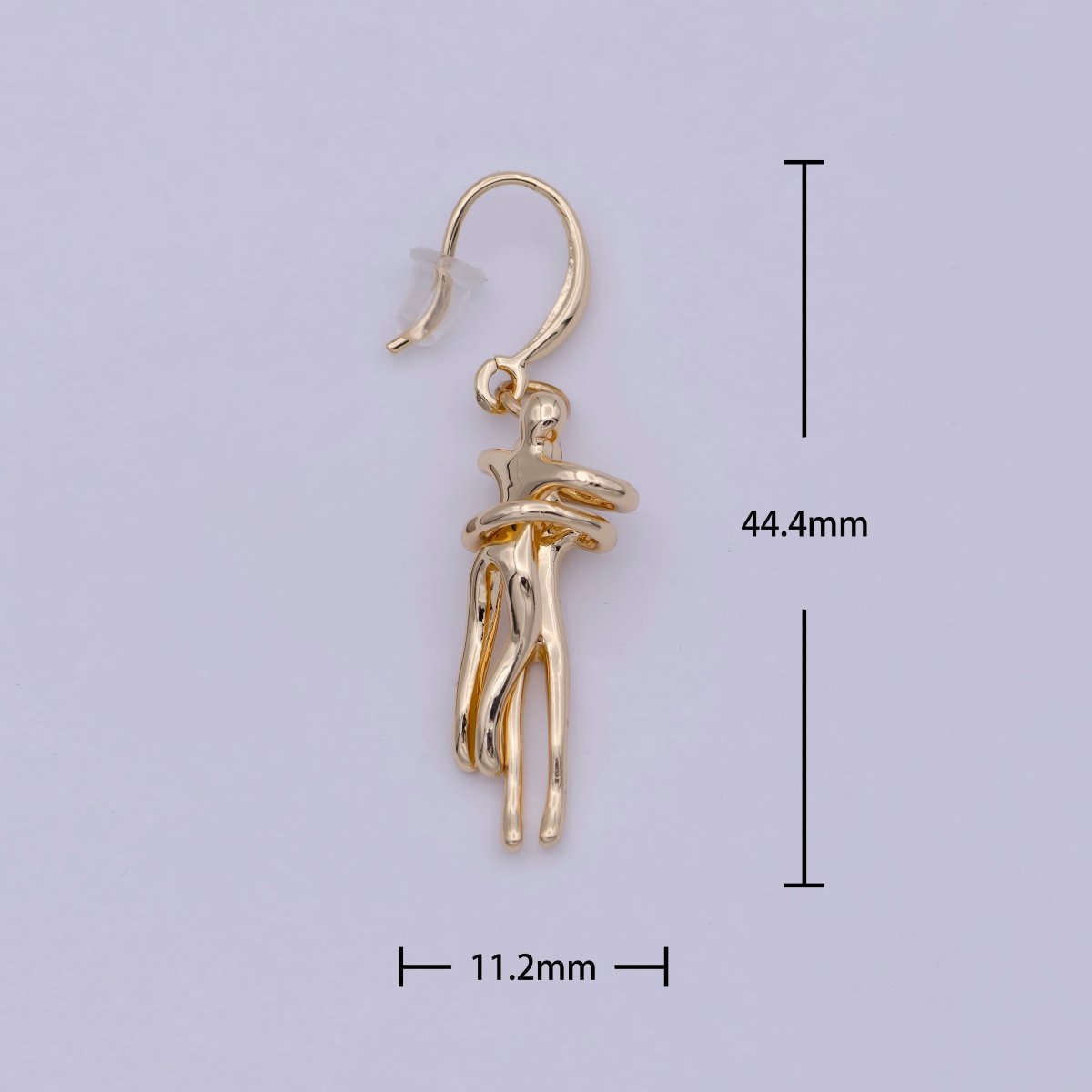 OS Dainty Gold Soulmate French Hook Earring Friendship Earring T-019