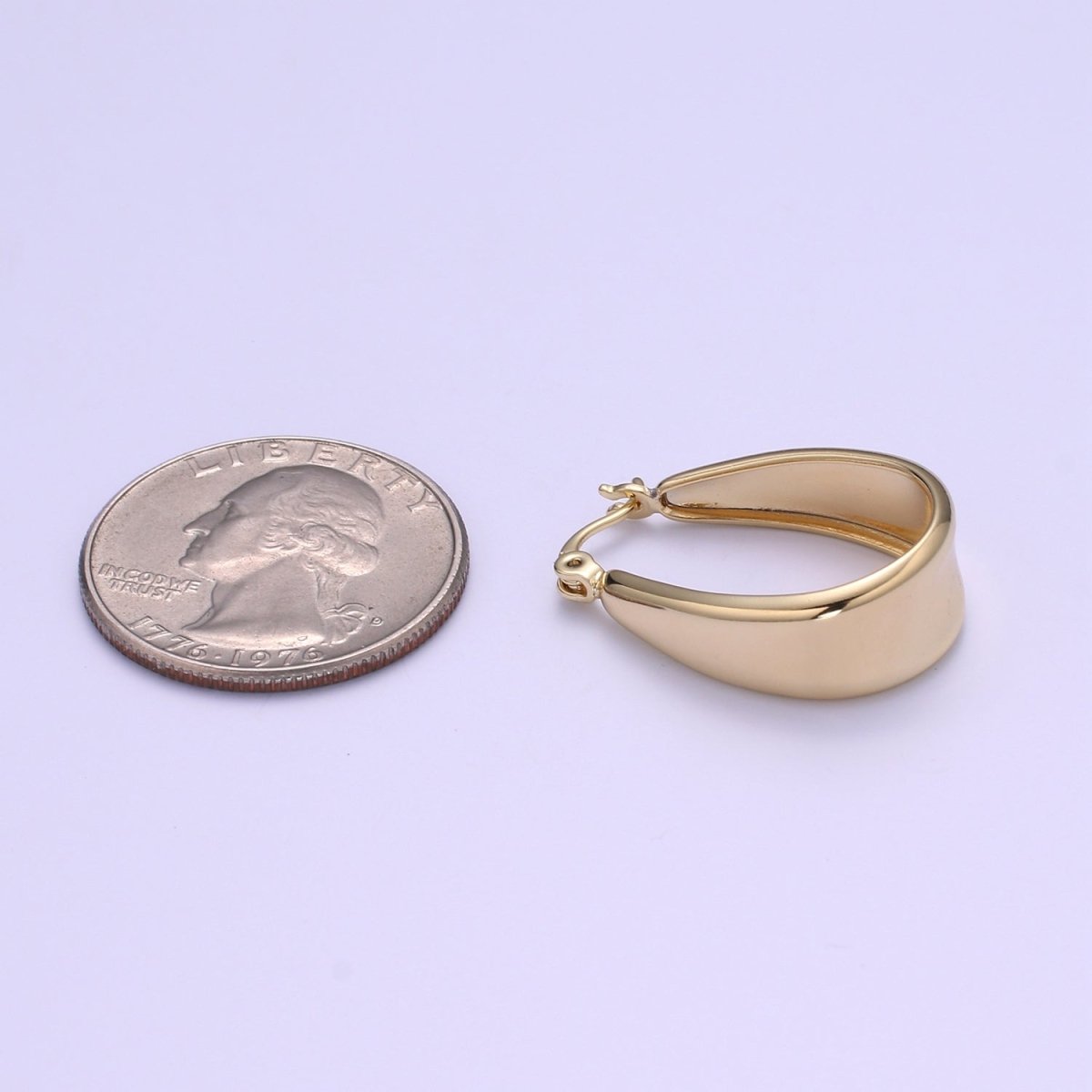 Gold chunky hoop earring 14k Gold Filled Earring hypoallergenic / gold hoop earrings / Bold hoops / thick hoop earrings for gift P-091