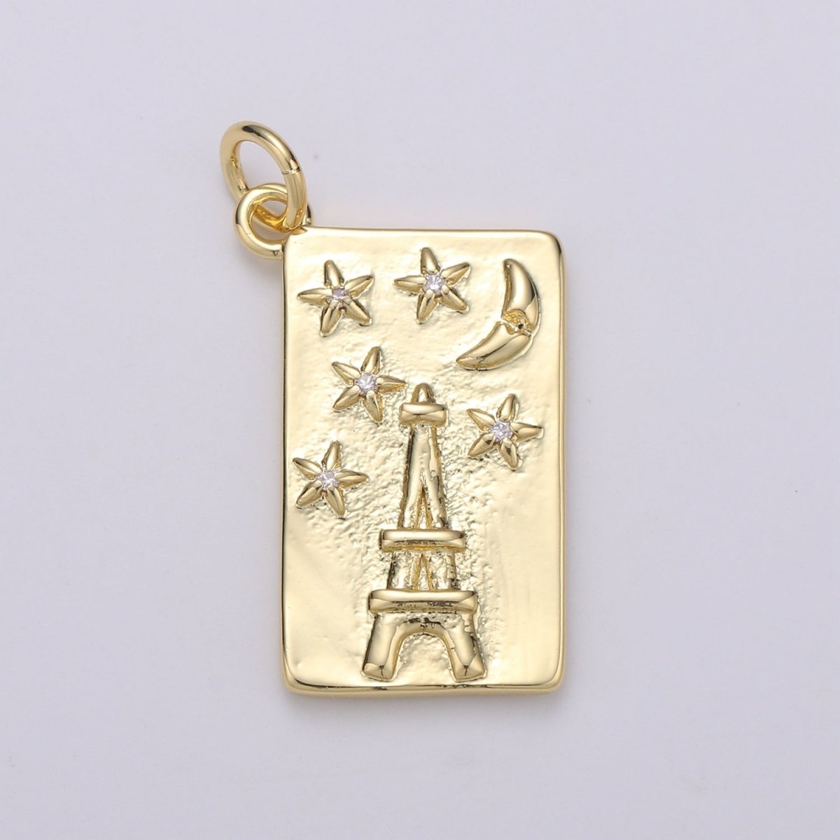 OS Gold Filled Night Time Eiffel Paris Charm D-843