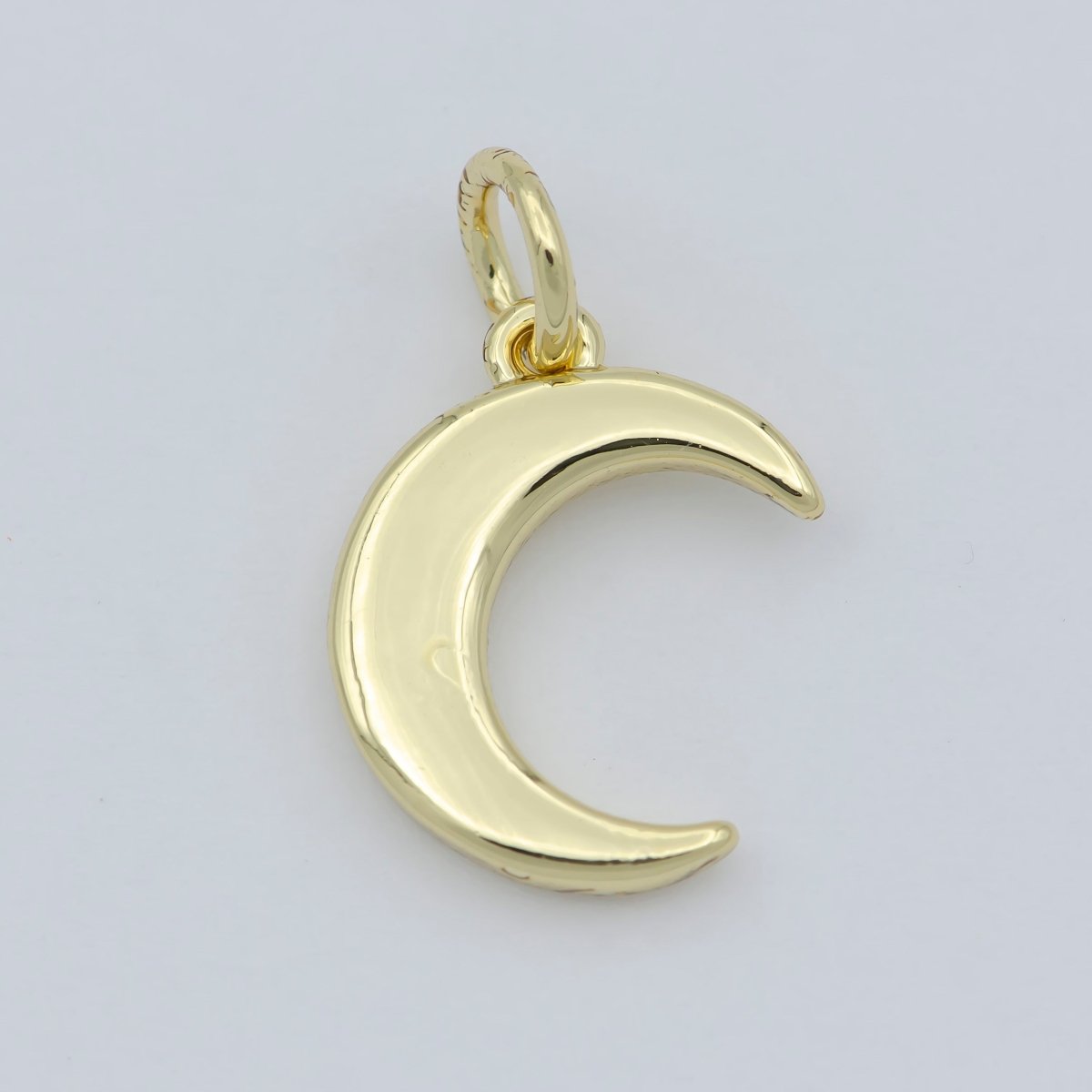 Gold Moon Charm, Dainty Crescent Moon Gold Filled Pendant Add on Charm Necklace, Bracelet, Earring Celestial Jewelry, Light Pendant M-364