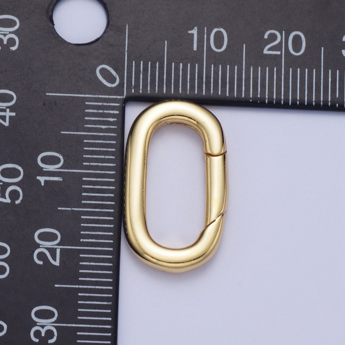 OS Gold Rectangular Oval Spring Gate Ring Clasps Closure DIY Jewelry Making Findings  L-917