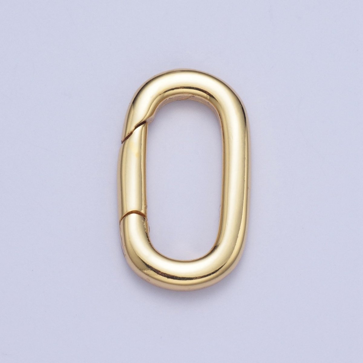 OS Gold Rectangular Oval Spring Gate Ring Clasps Closure DIY Jewelry Making Findings  L-917
