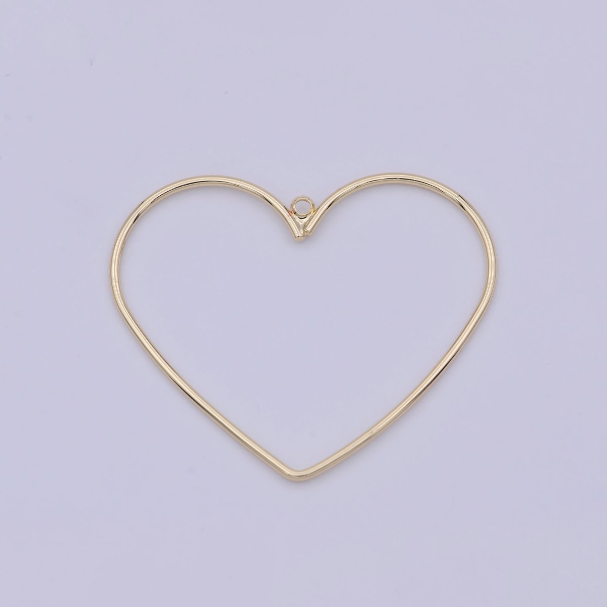 OS Large Gold Filled HEART Charms, Open Wire Heart Charm W-174