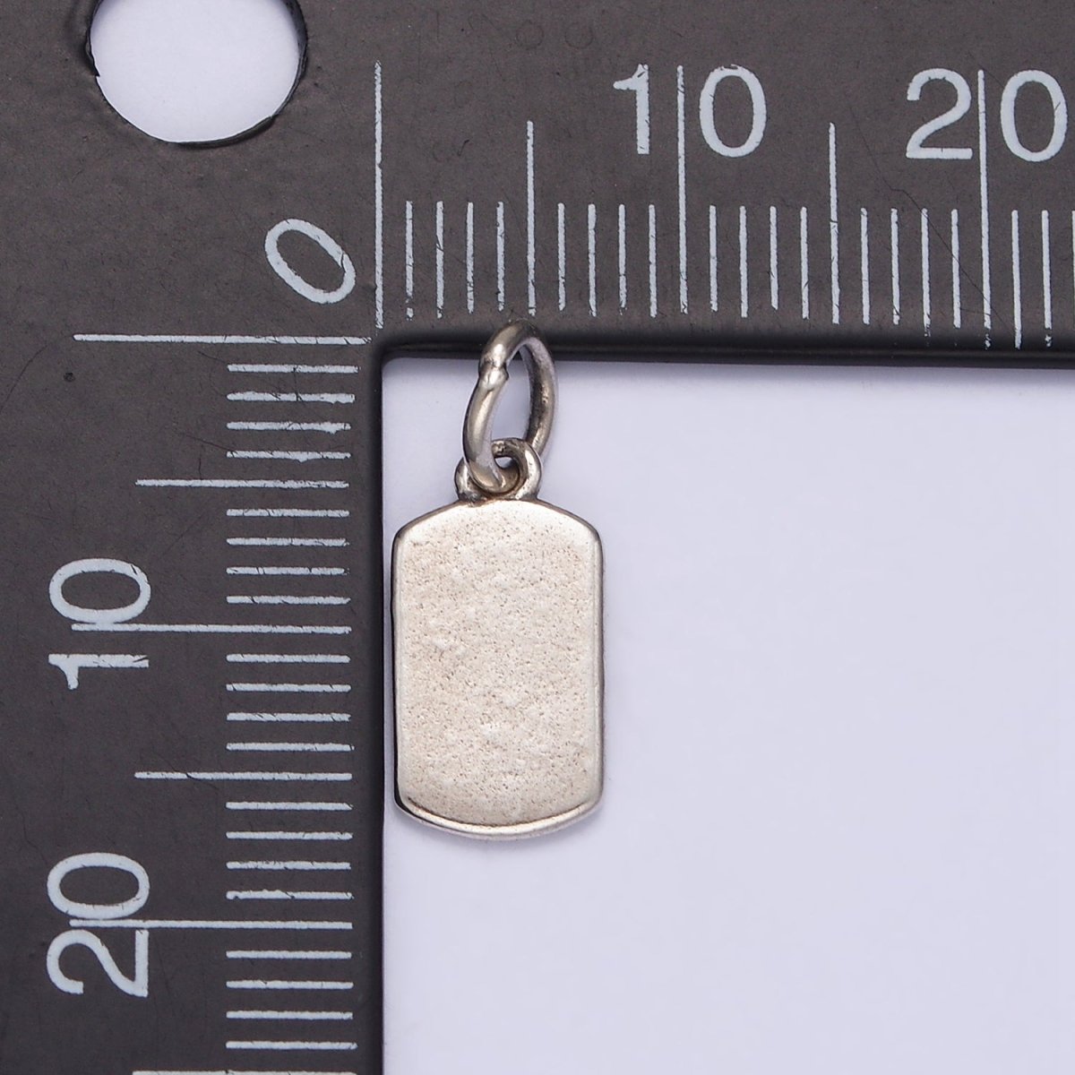 OS S925 Sterling Silver 17.5mm Mini Minimalist Tag Charm | SL-379