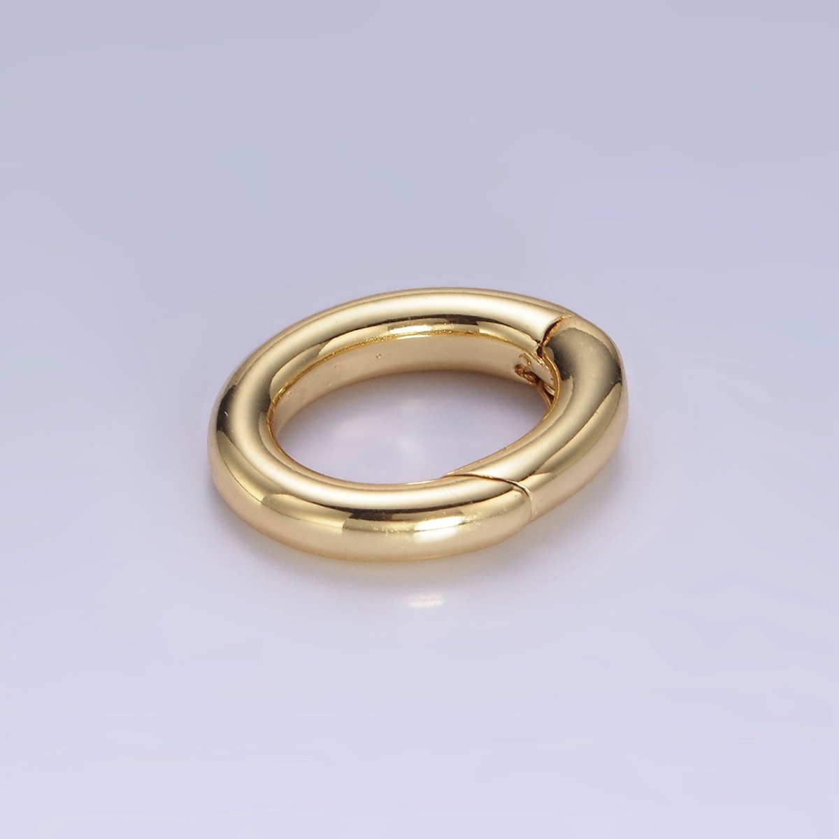 Oval Hinged Ring Push Gate Clasps 14k Gold Filled Spring Gate Clasp Charm Holder Z-679