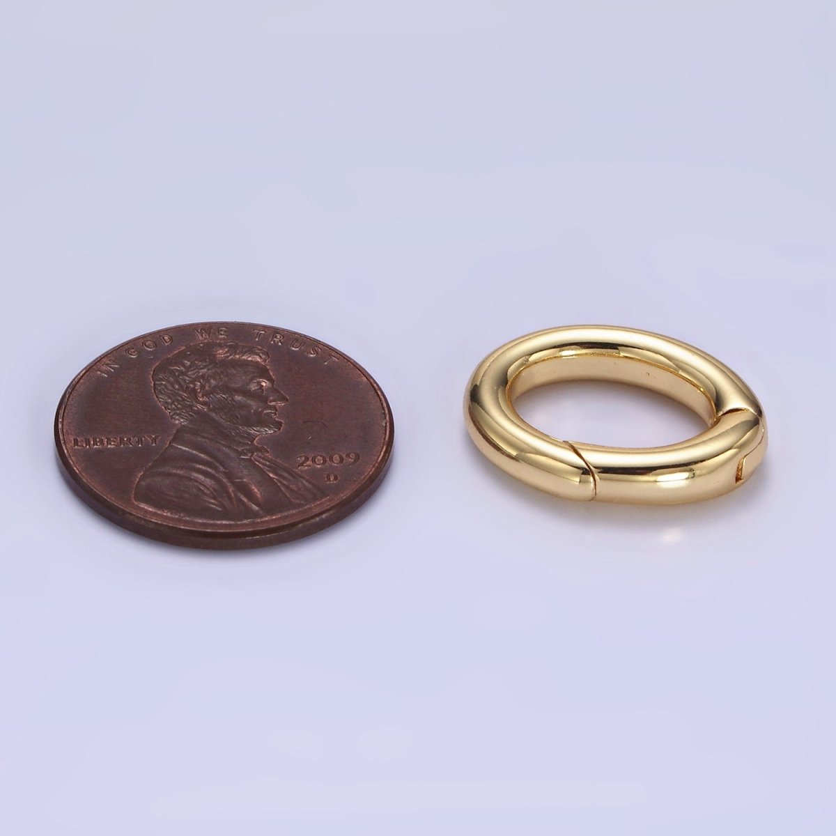Oval Hinged Ring Push Gate Clasps 14k Gold Filled Spring Gate Clasp Charm Holder Z-679